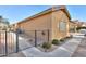 Side yard with walkway and metal fence at 2409 E Antigua Dr, Casa Grande, AZ 85194