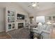 Comfortable living room with built-in shelving and fireplace at 4220 E Thistle Landing Dr, Phoenix, AZ 85044