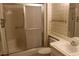 Bathroom with shower/tub combo and vanity at 9714 W Edward Dr, Sun City, AZ 85351