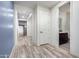 Small half bathroom with dark brown vanity and tile flooring at 10012 E Tamery Ave, Mesa, AZ 85212