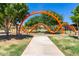 Community playground with unique orange play structures at 10012 E Tamery Ave, Mesa, AZ 85212
