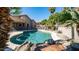 Large kidney-shaped pool in sunny backyard at 1022 E Hiddenview Dr, Phoenix, AZ 85048