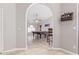 View of the game room and the archway with a pool table and a wine rack at 1582 W Chicago St, Chandler, AZ 85224