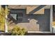 Aerial view of the property, displaying the full yard layout and covered patio space at 1708 W Harmont Dr, Phoenix, AZ 85021