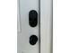 Digital door lock with key and handle on a white door at 1708 W Harmont Dr, Phoenix, AZ 85021