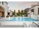 Inviting pool and spa with mountain views and lounge seating at 21487 N 110Th Pl, Scottsdale, AZ 85255