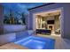 Relaxing spa with a waterfall feature at 21487 N 110Th Pl, Scottsdale, AZ 85255
