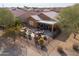 Aerial view of backyard and patio area at 2608 E Desert Wind Dr, Casa Grande, AZ 85194