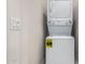 Modern white stacked washer and dryer appliances provide efficient laundry solutions at 2828 N Evergreen St, Buckeye, AZ 85396