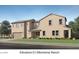 Two-story house with beige exterior, three-car garage, and manicured lawn at 10163 E Ursula Ave, Mesa, AZ 85212