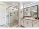 Spa-like bathroom featuring a large walk-in shower and modern vanity at 17674 E Fort Verde Rd, Rio Verde, AZ 85263