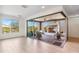 Bright dining area with view of the patio and fireplace at 17674 E Fort Verde Rd, Rio Verde, AZ 85263