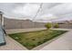 Landscaped backyard with grassy area and retaining wall at 19726 W Morning Glory St, Buckeye, AZ 85326