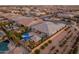 Aerial view highlighting the home's private backyard and pool area at 21622 E Via De Arboles --, Queen Creek, AZ 85142