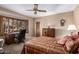 Bedroom with built-in desk and window seat at 22206 N La Senda Dr, Scottsdale, AZ 85255