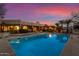 Beautiful pool and spa with sunset views at 22206 N La Senda Dr, Scottsdale, AZ 85255