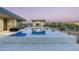 Modern pool with clean lines, reflecting the sunset at 28110 N 96Th Pl, Scottsdale, AZ 85262