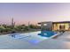 Stunning pool and spa with desert landscape backdrop at 28110 N 96Th Pl, Scottsdale, AZ 85262