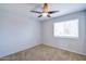 Bedroom featuring neutral carpet and a ceiling fan, a canvas to customize and enjoy at 3591 S Larkspur Way, Chandler, AZ 85248