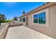 Spacious patio, perfect for outdoor relaxation and entertaining with sunny skies at 3591 S Larkspur Way, Chandler, AZ 85248