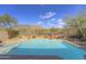 Stunning pool and spa with mountain backdrop at 6788 E Nightingale Star Cir, Scottsdale, AZ 85266