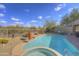 Relaxing pool with spa and mountain views at 6788 E Nightingale Star Cir, Scottsdale, AZ 85266