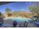 Inviting pool and spa with mountain views at 6788 E Nightingale Star Cir, Scottsdale, AZ 85266