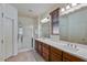 Double vanity bathroom with a large shower at 13442 W Blackstone Ln, Peoria, AZ 85383