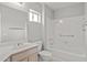 Neutral bathroom with vanity, bathtub and shower, and tile flooring at 15704 W Sentinel Dr, Sun City West, AZ 85375