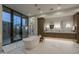 Luxurious bathroom with freestanding tub and glass shower at 24923 N 91 St, Scottsdale, AZ 85255