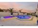 Luxury pool and spa with travertine decking at 2706 E Lovebird Ln, Gilbert, AZ 85297