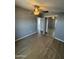 Bedroom with mirrored closet doors and wood-look floors at 320 E Mckellips Rd # 50, Mesa, AZ 85201