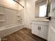 New bathroom featuring a white vanity, and a shower-tub combination at 4328 E Bradford Ave, San Tan Valley, AZ 85140