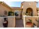 Welcoming courtyard entry with brick pavers at 6615 W Sandpiper Ct, Florence, AZ 85132