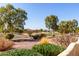 Scenic view of a golf course with lush greenery and mature trees at 6615 W Sandpiper Ct, Florence, AZ 85132