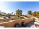 Enjoy breathtaking views of a golf course from this patio at 6615 W Sandpiper Ct, Florence, AZ 85132