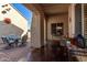 Inviting patio with seating area, perfect for outdoor dining and relaxation at 6615 W Sandpiper Ct, Florence, AZ 85132