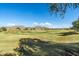 Expansive view of a beautifully manicured golf course with desert mountain backdrop at 7130 E Saddleback St # 11, Mesa, AZ 85207