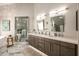 Bathroom with double sinks and marble vanity at 7439 E Beryl Ave, Scottsdale, AZ 85258