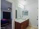 Bathroom with a modern sink and vanity at 11355 E Verbina Ln, Florence, AZ 85132