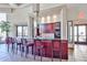 Community kitchen with stainless steel appliances, sleek countertops, and bar seating at 14250 W Wigwam Blvd # 2822, Litchfield Park, AZ 85340