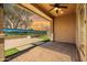 Covered back patio with brick pavers and a view of the backyard at 18716 N Jameson Dr, Maricopa, AZ 85138