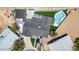 Aerial view showcasing the home, pool, backyard, and landscaping at 2217 N 79Th St, Scottsdale, AZ 85257