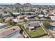Neighborhood view showing the single story house, backyard, and nearby homes in the community at 2527 N 69Th Pl, Scottsdale, AZ 85257