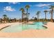 Relaxing community pool with palm trees and lounge chairs at 3427 E Waterview Dr, Chandler, AZ 85249