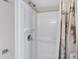 Shower stall with a curtain and tiled walls at 625 S Westwood -- # 102, Mesa, AZ 85210