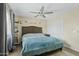 Primary bedroom with ceiling fan and large closet at 730 W El Alba Way, Chandler, AZ 85225