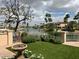 Beautiful backyard oasis with a fountain and water view at 10120 E Topaz Dr, Scottsdale, AZ 85258