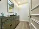 Stylish bathroom with modern vanity and vessel sink at 10120 E Topaz Dr, Scottsdale, AZ 85258