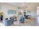 Bright dining room with light flooring and modern furniture at 22432 N 48Th St, Phoenix, AZ 85054